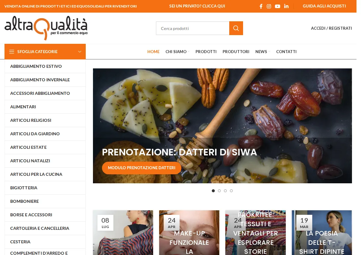 Store homepage