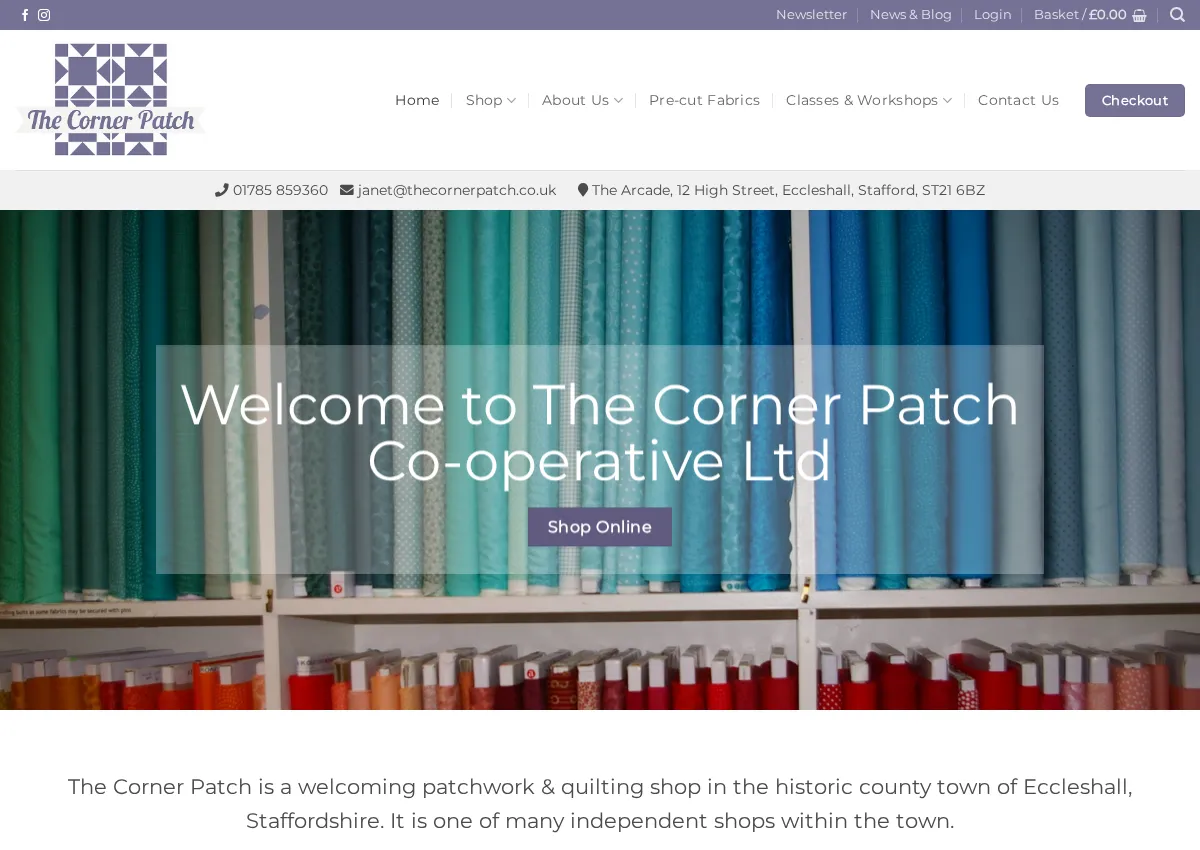 Store homepage