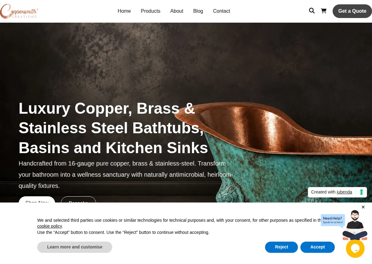 Store homepage