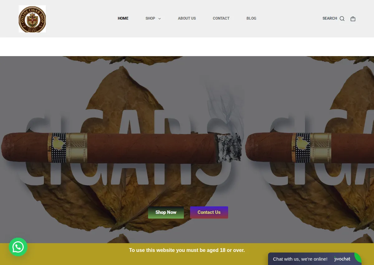 Store homepage