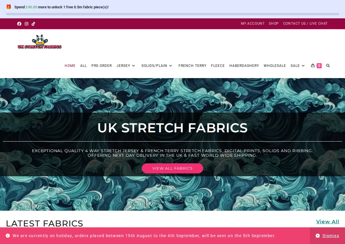 Store homepage