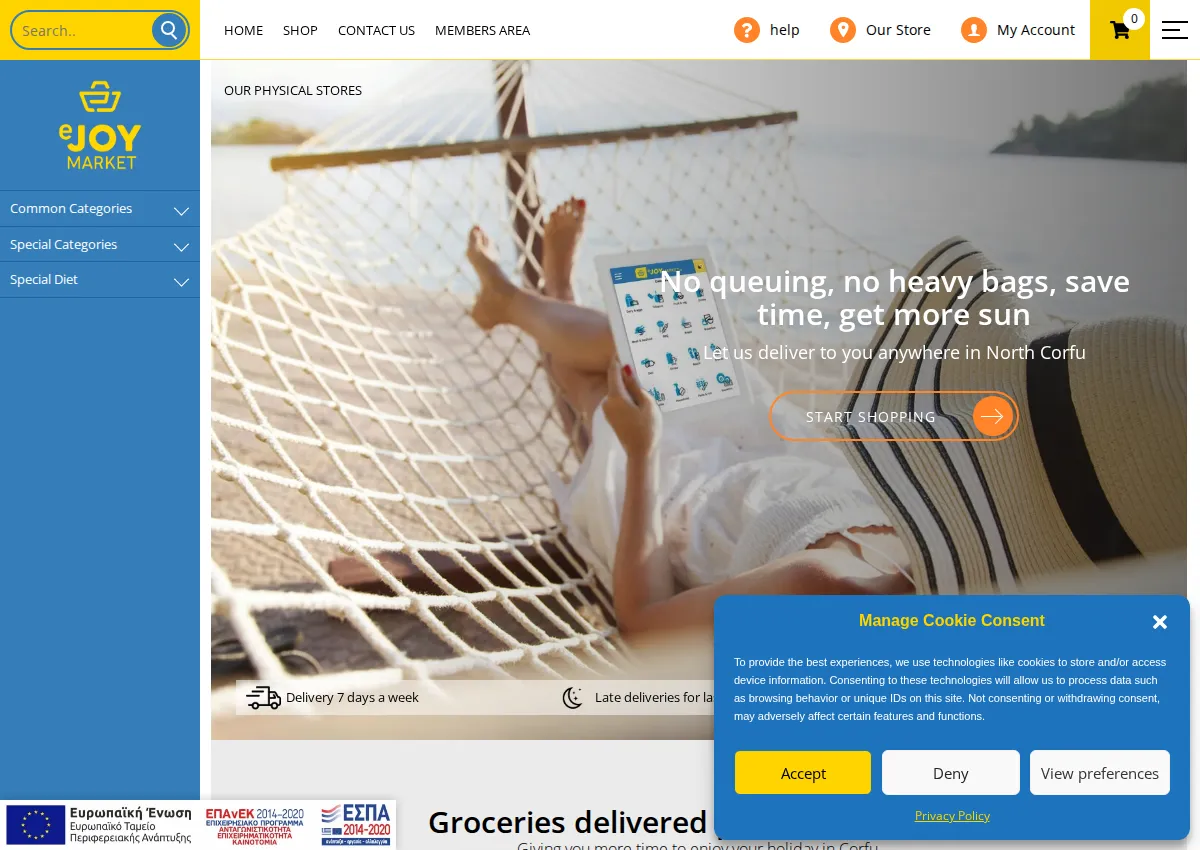 Store homepage