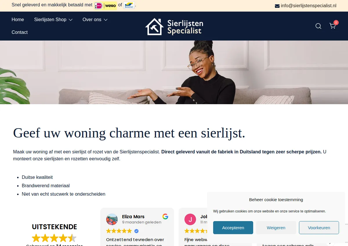 Store homepage