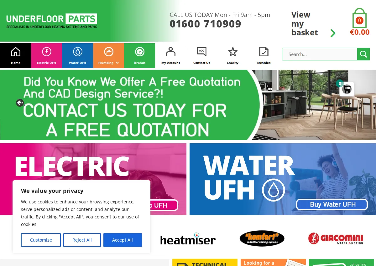 Store homepage
