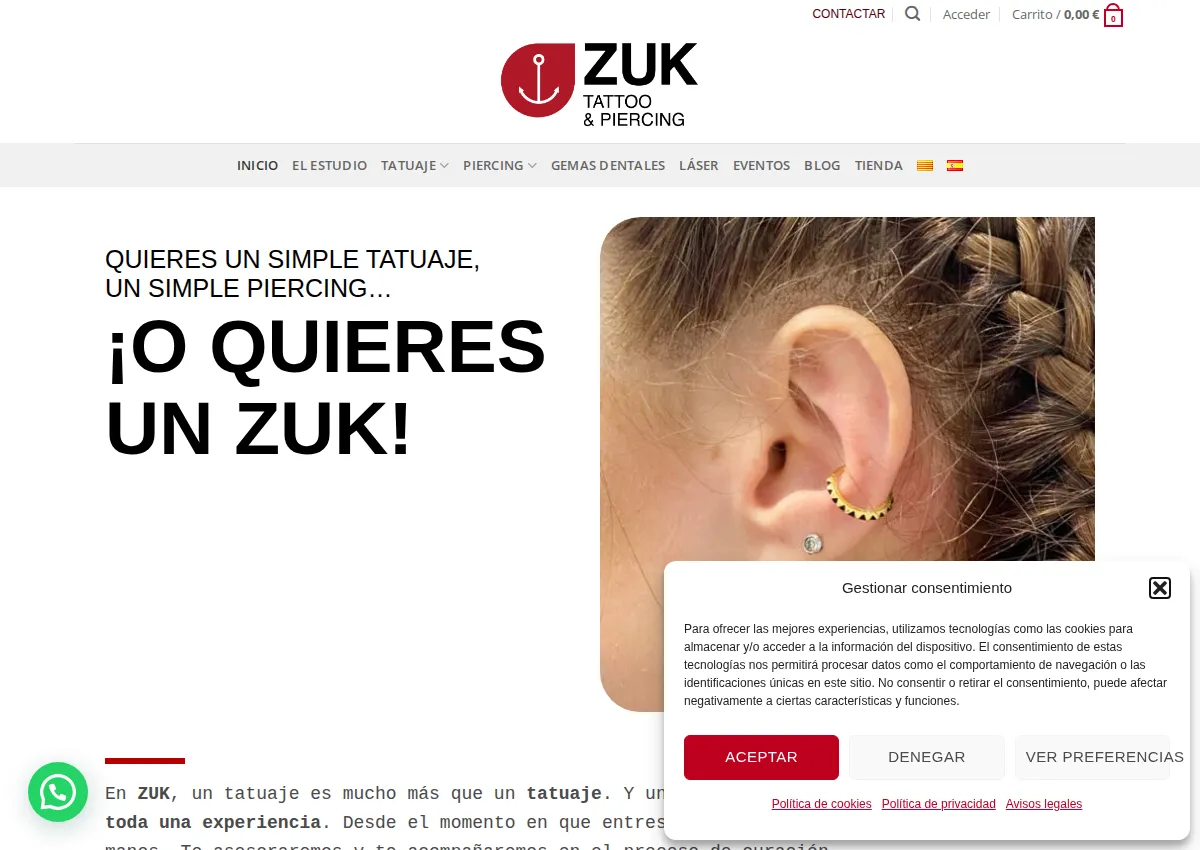 Store homepage
