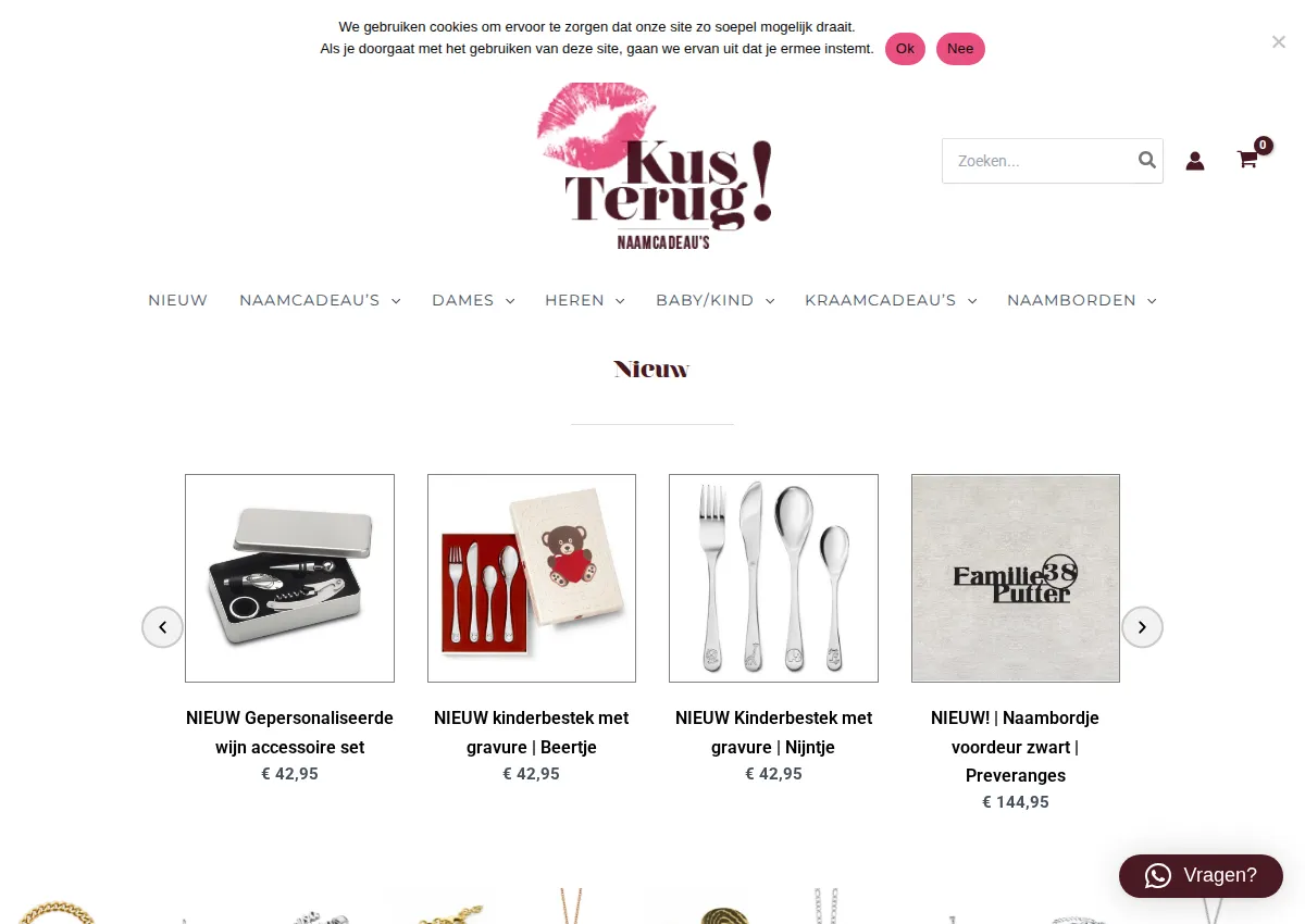 Store homepage