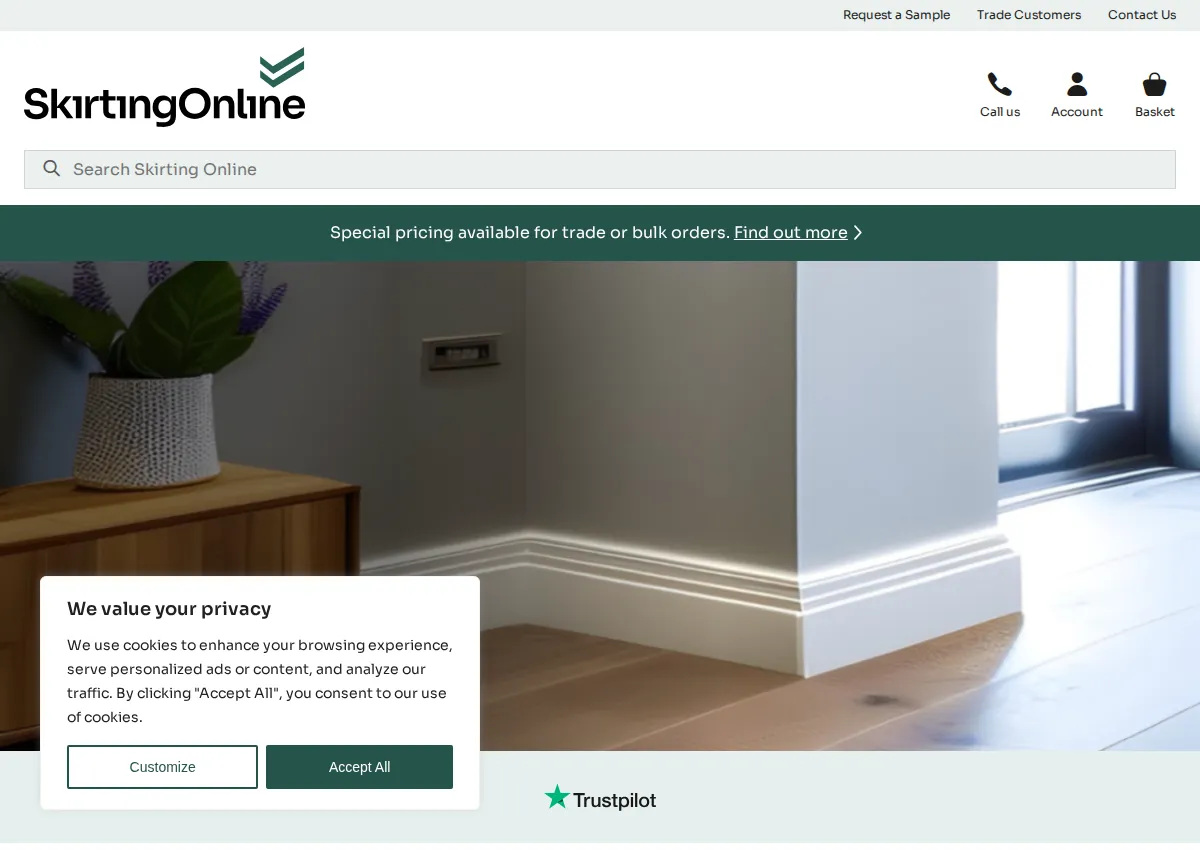 Store homepage