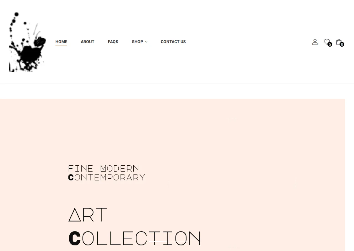 Store homepage