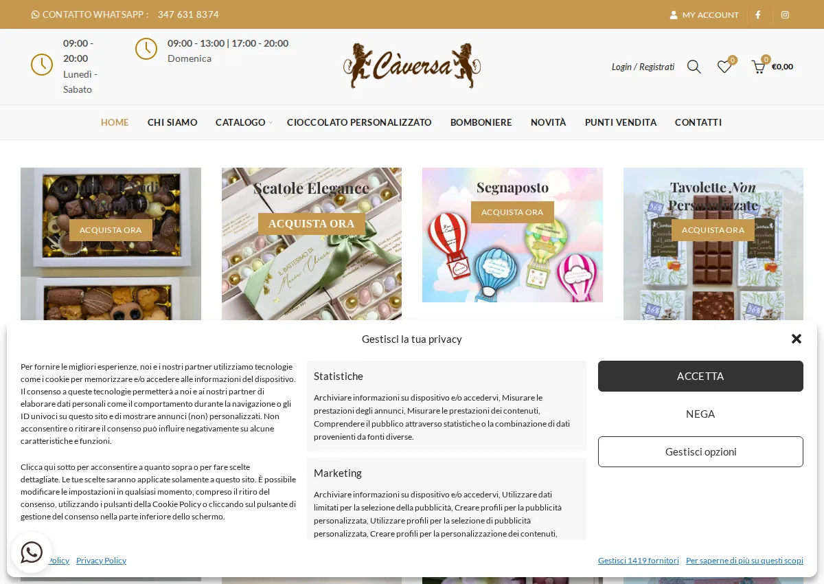 Store homepage