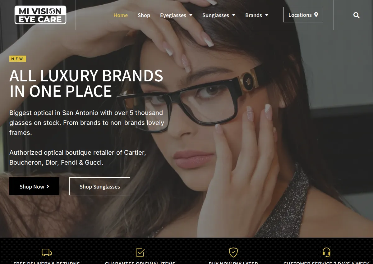 Store homepage