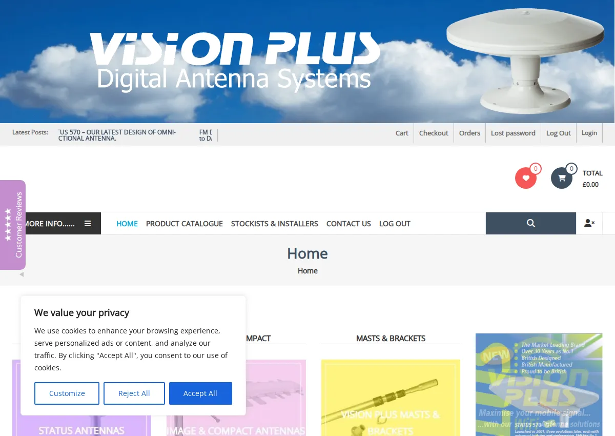 Store homepage
