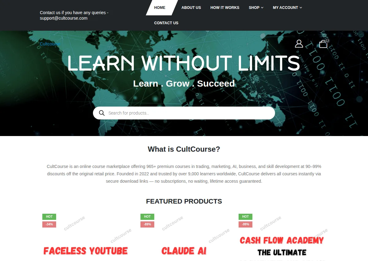 Store homepage