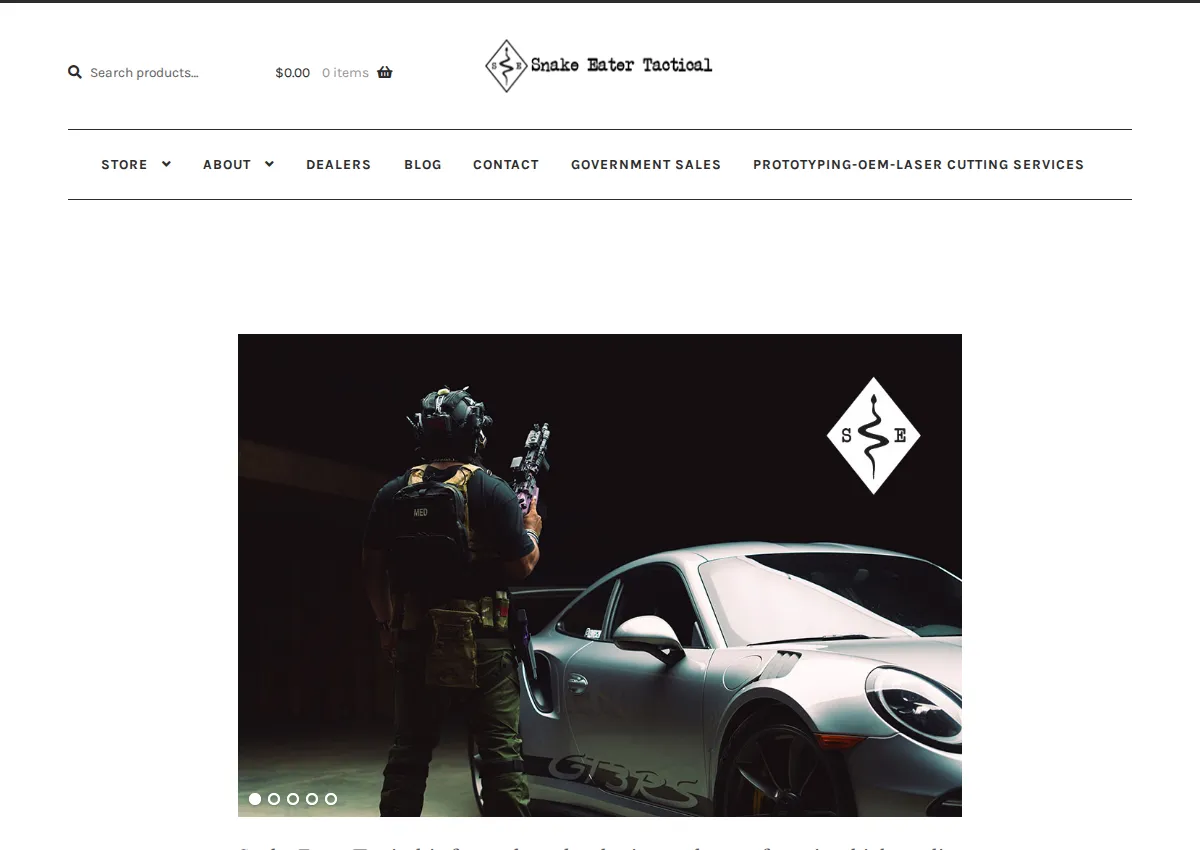 Store homepage
