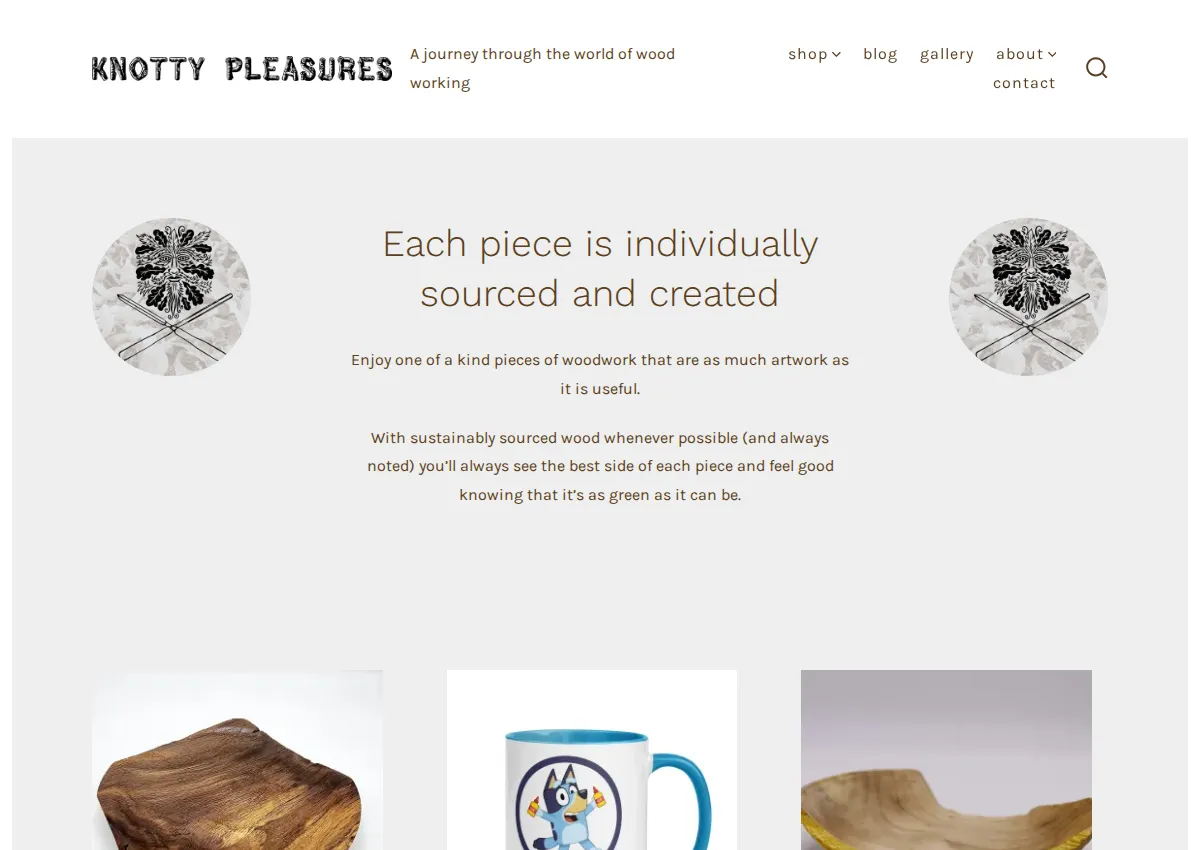 Store homepage
