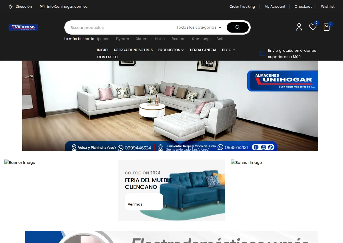 Store homepage