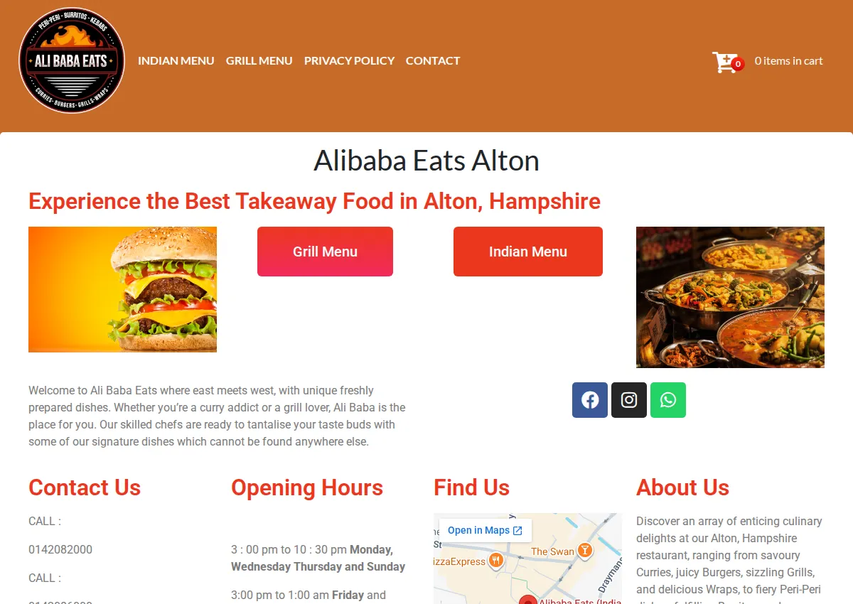 Store homepage