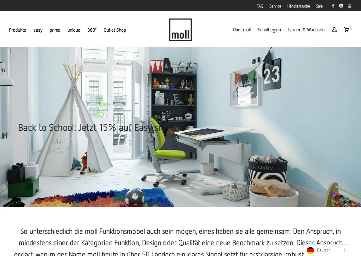 Store homepage