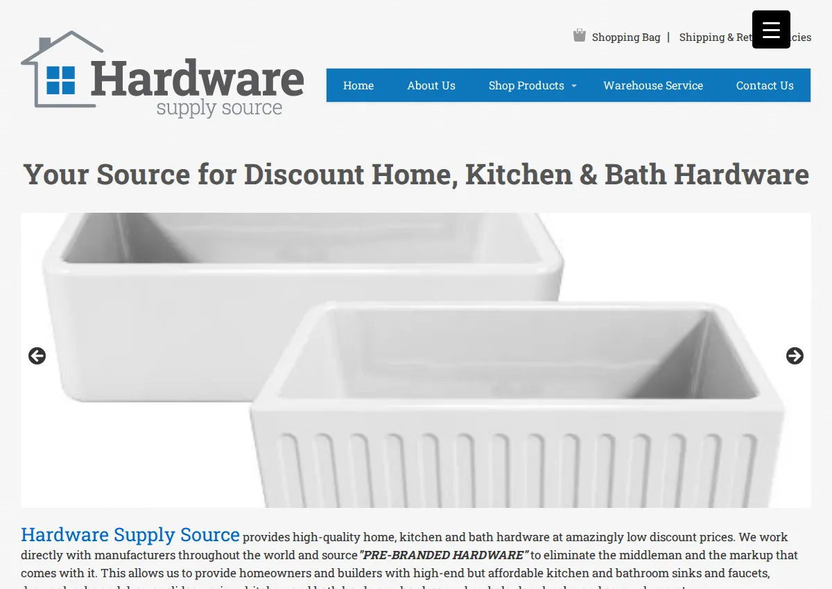 Store homepage