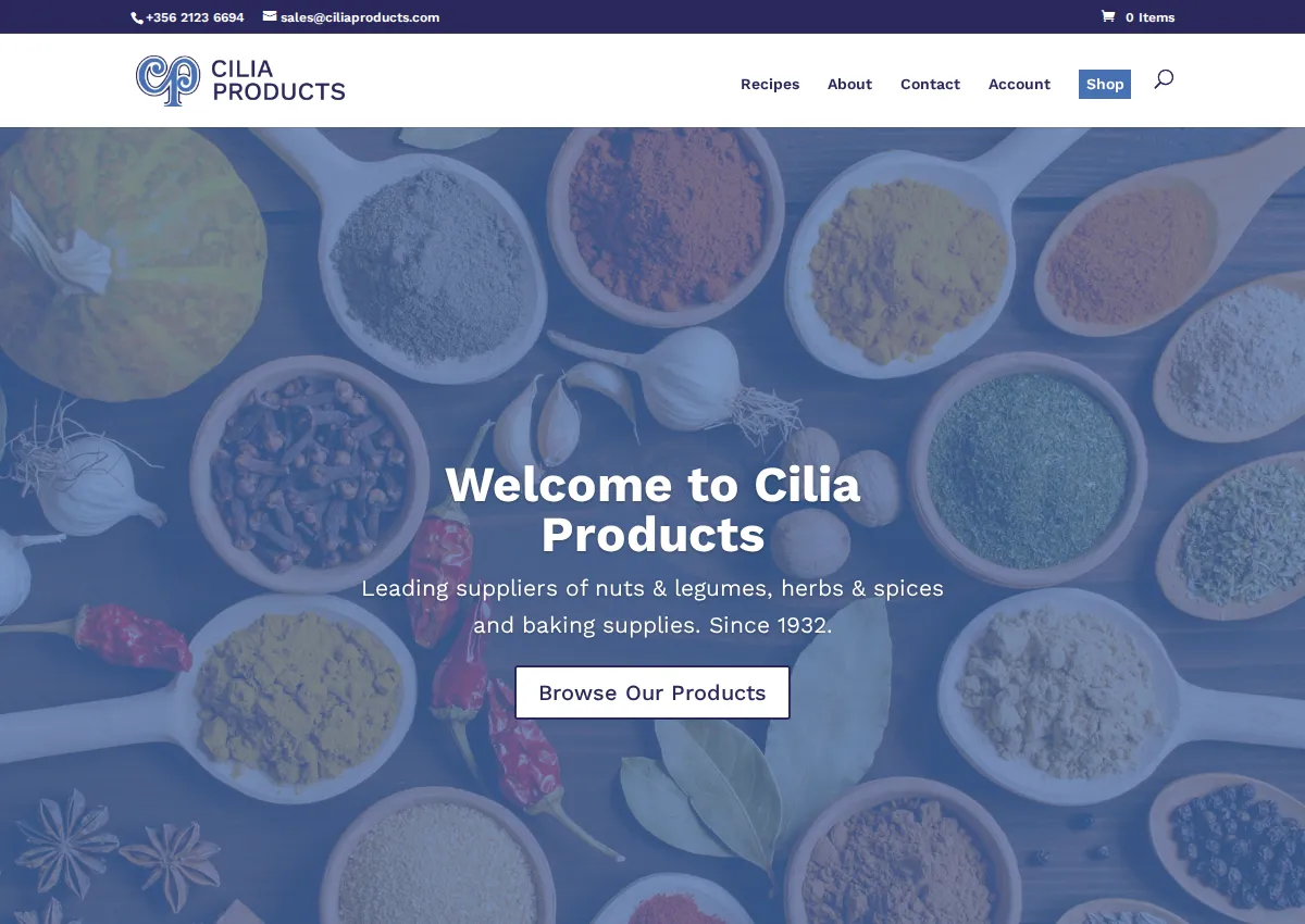 Store homepage