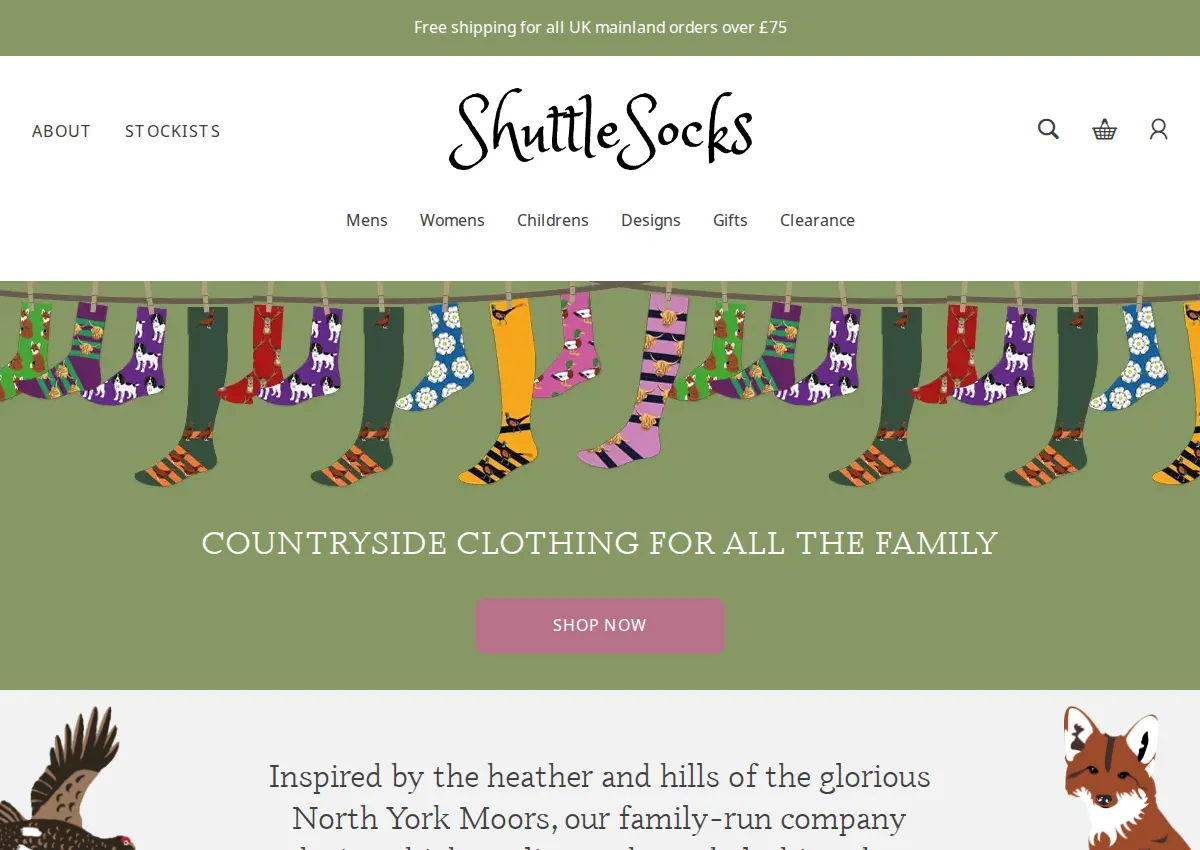 Store homepage