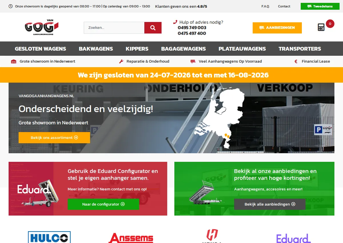 Store homepage