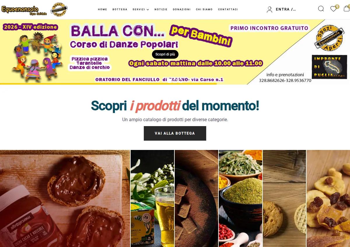 Store homepage
