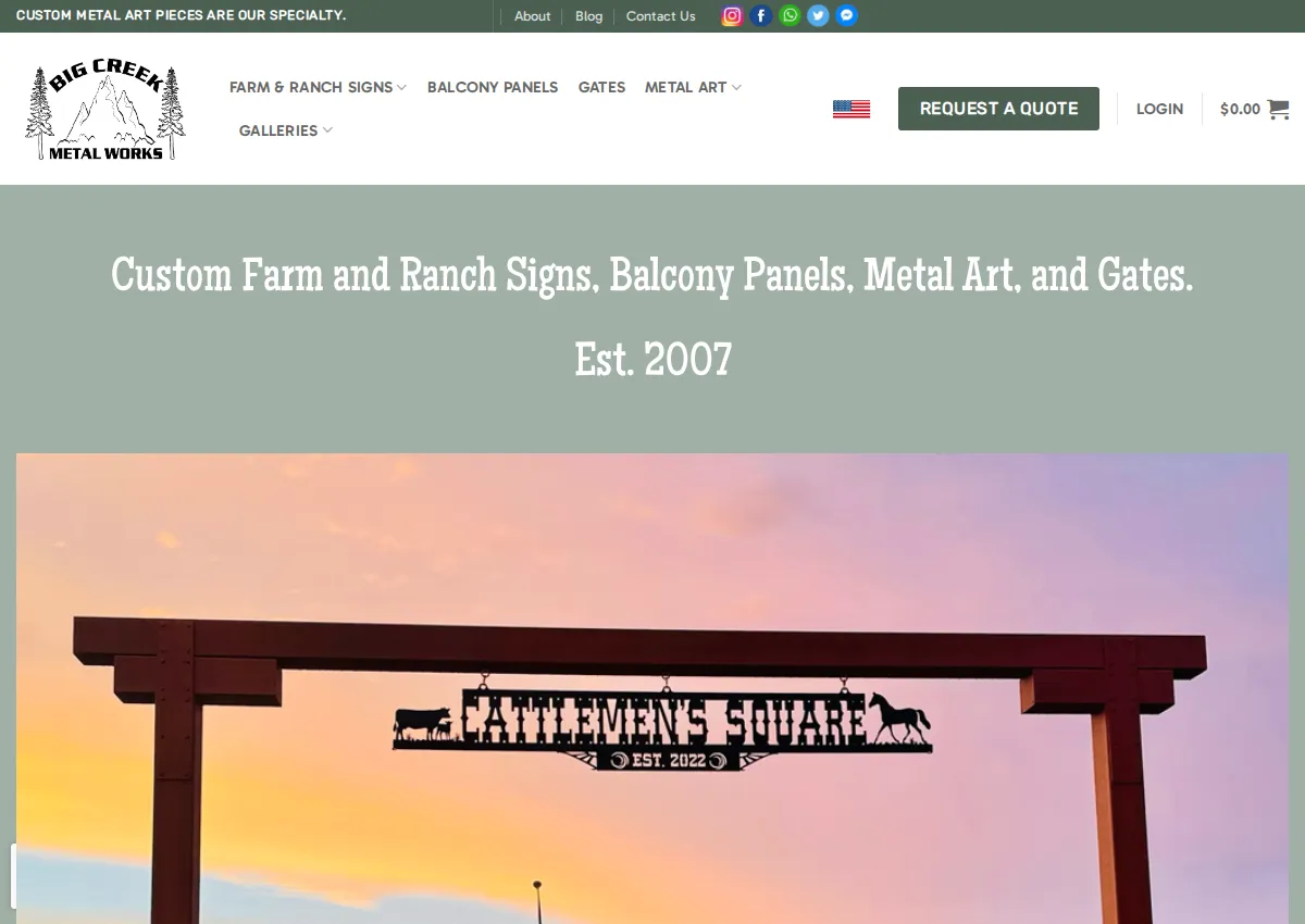 Store homepage