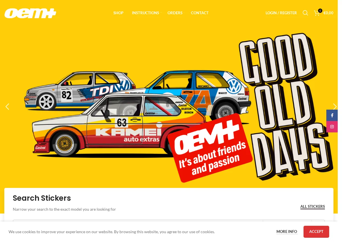 Store homepage