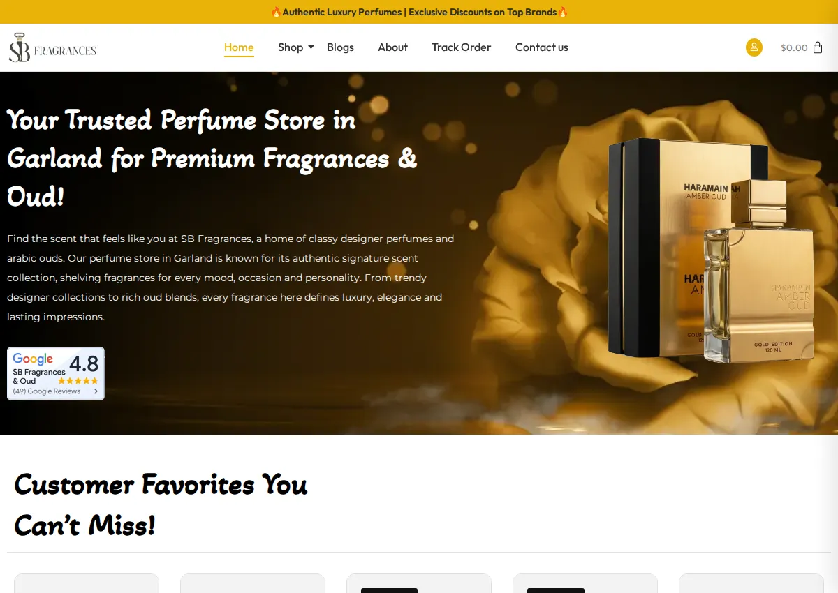 Store homepage