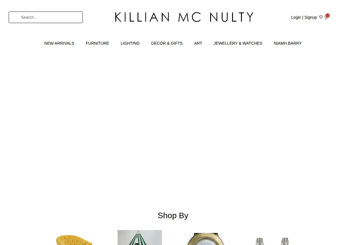 Store homepage