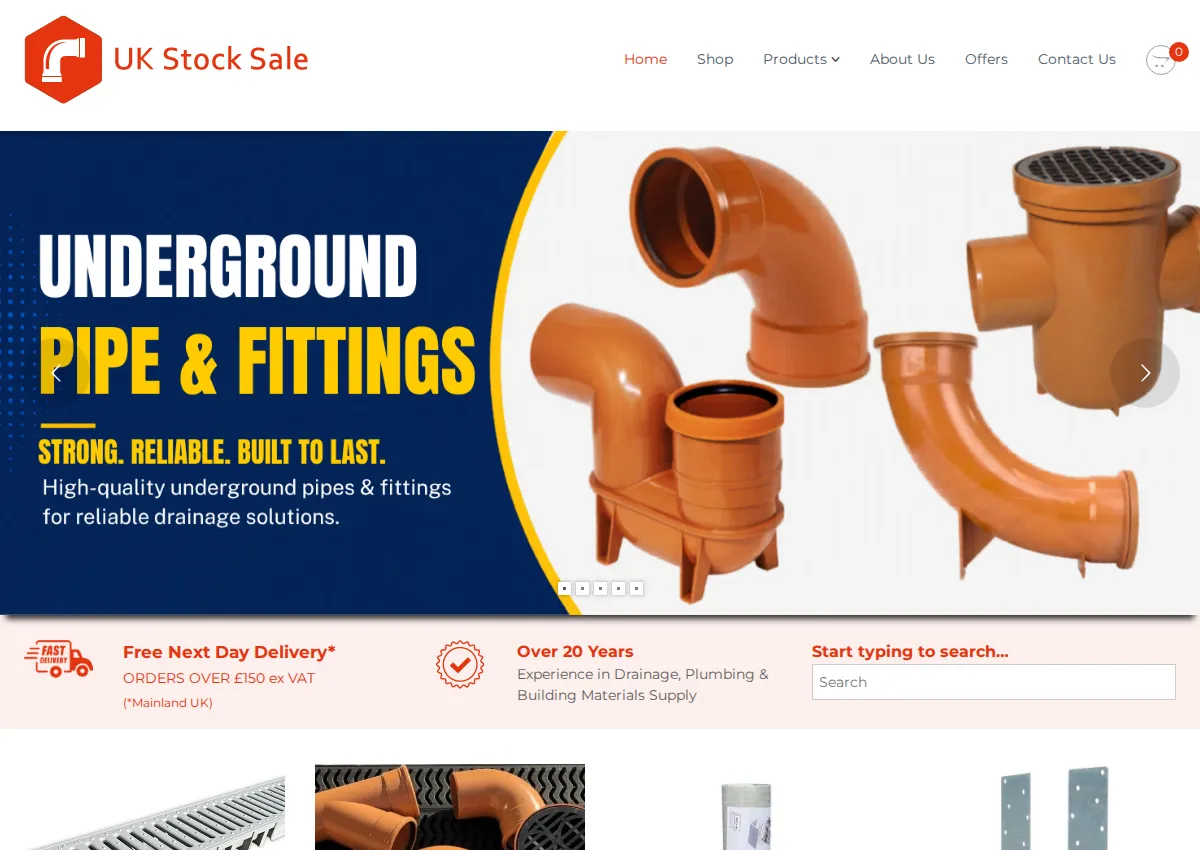 Store homepage