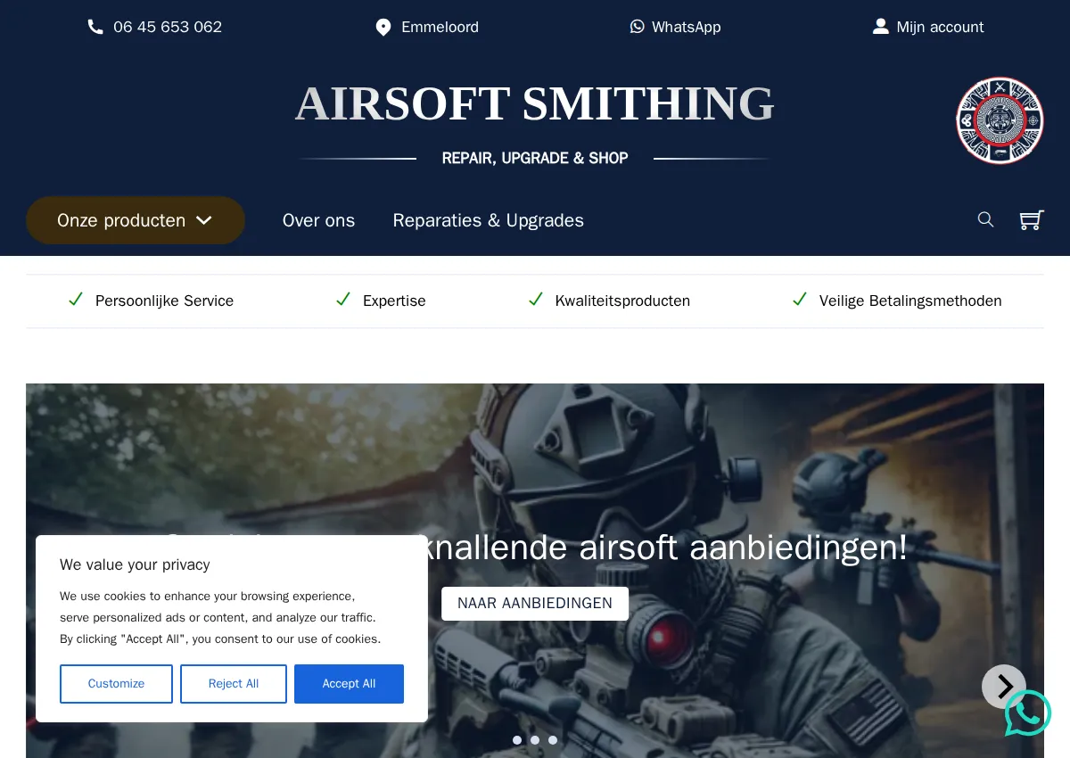 Store homepage