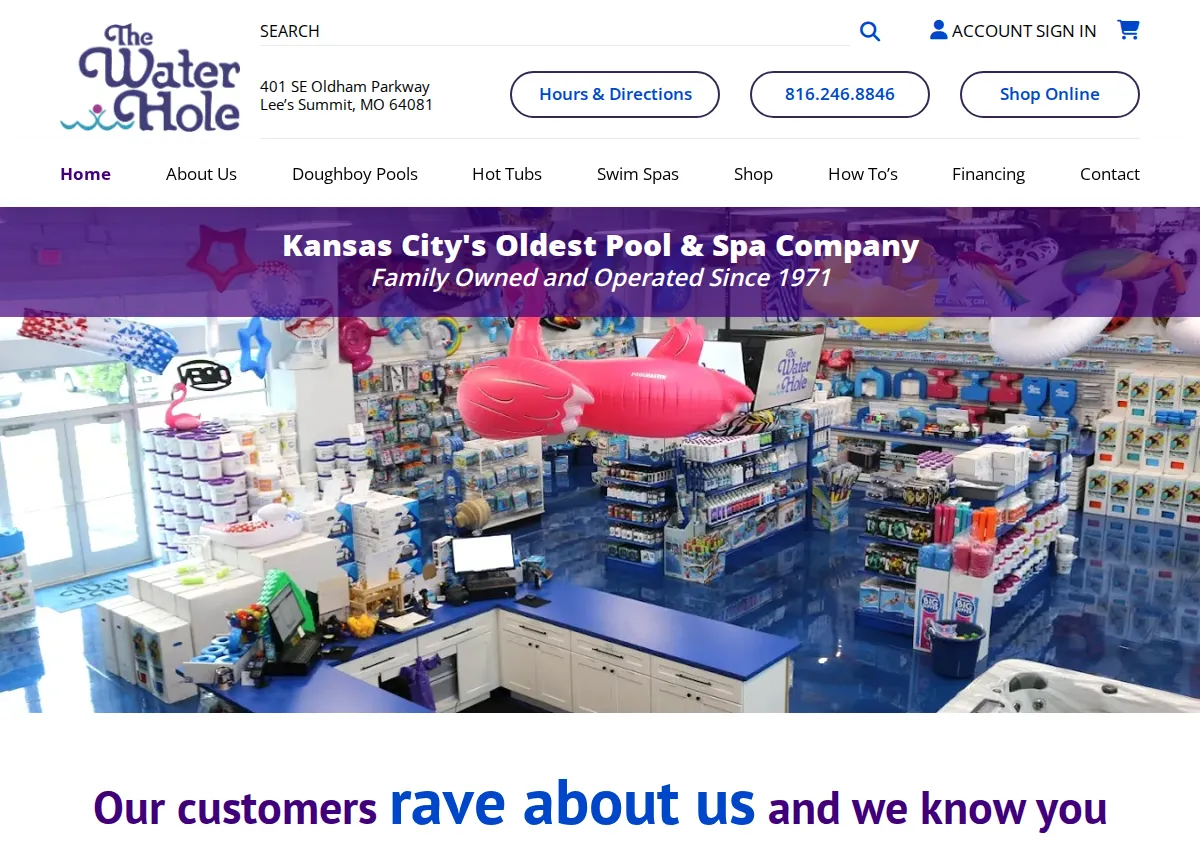 Store homepage