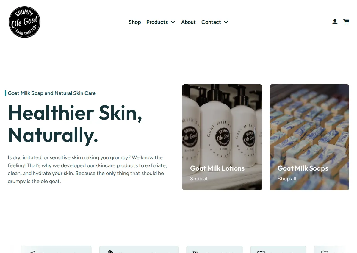 Store homepage