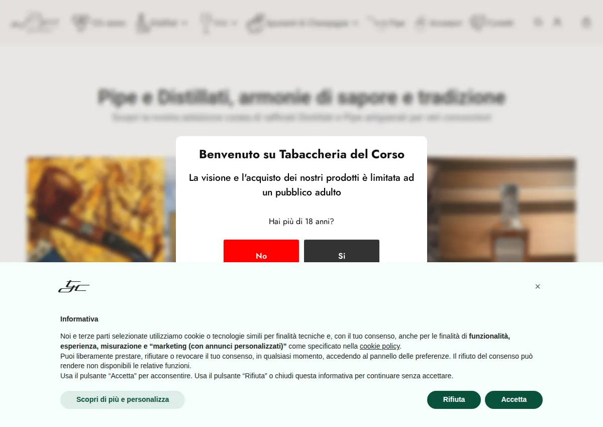 Store homepage
