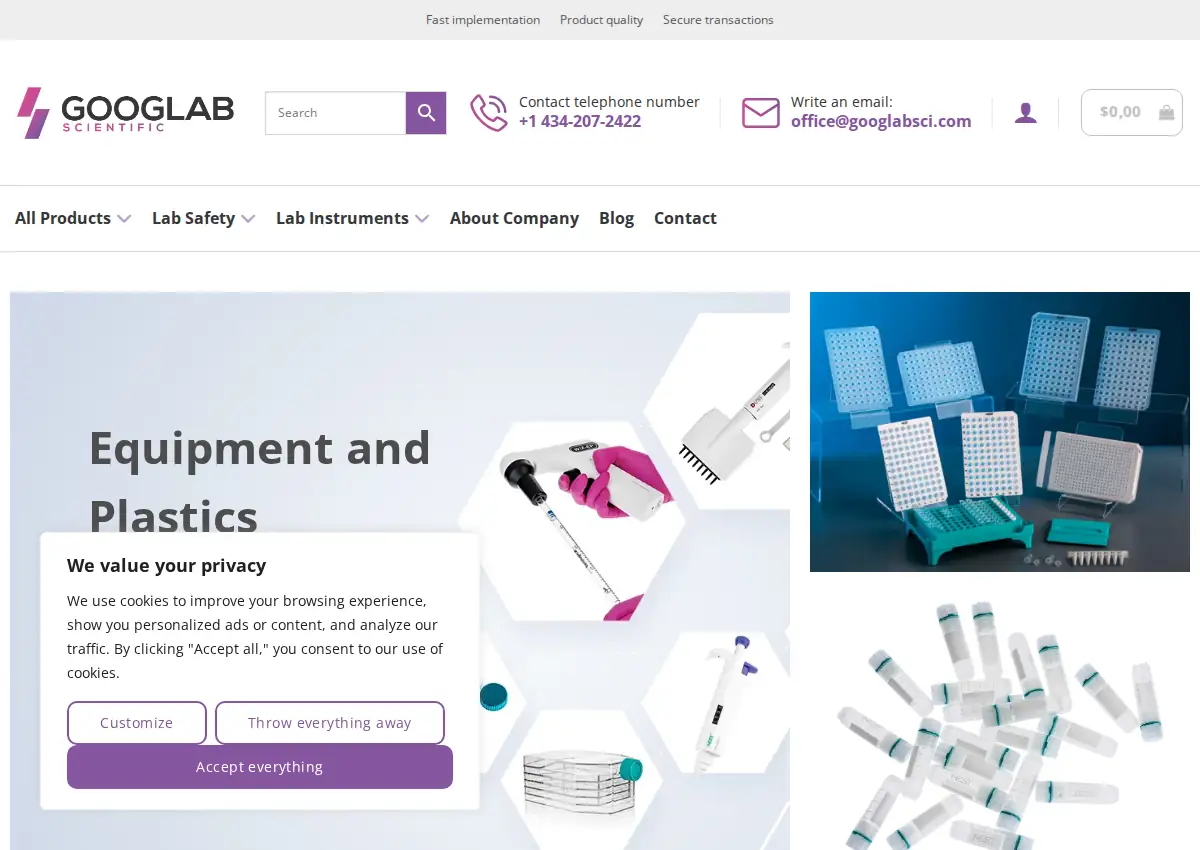 Store homepage