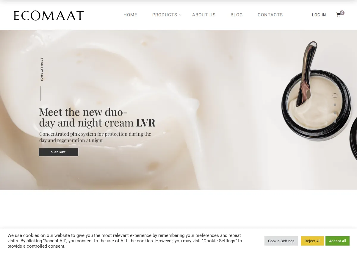 Store homepage