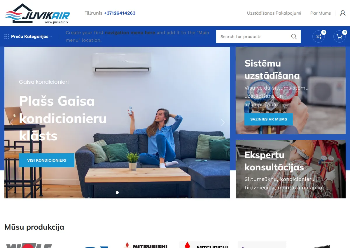 Store homepage