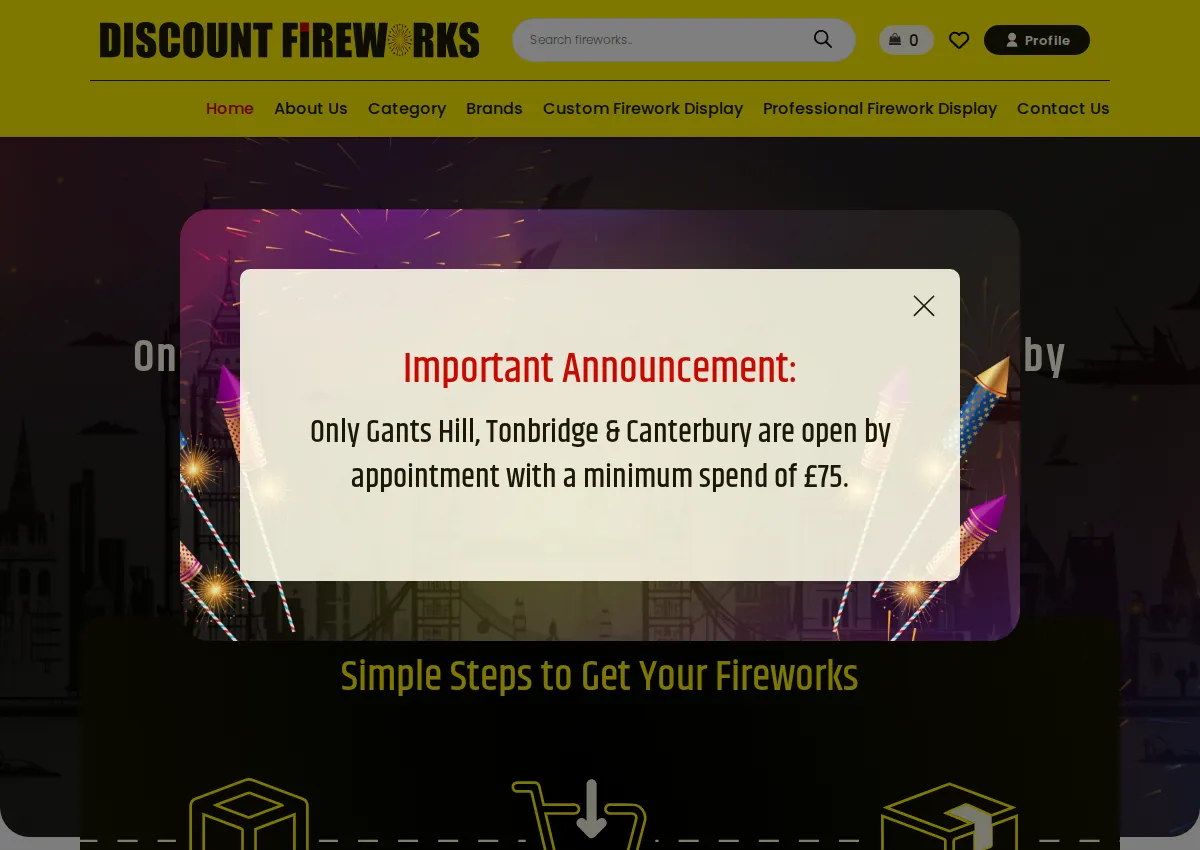 Store homepage