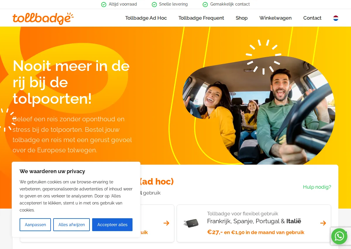 Store homepage