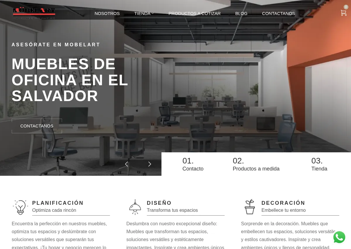 Store homepage