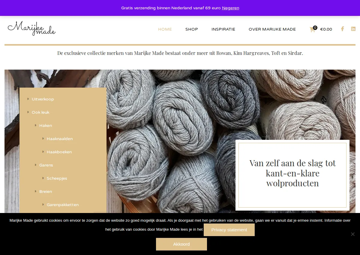 Store homepage
