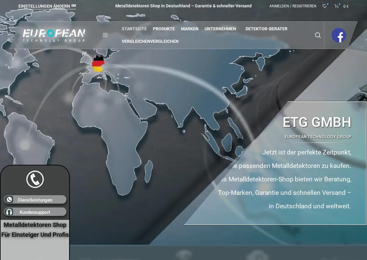Store homepage