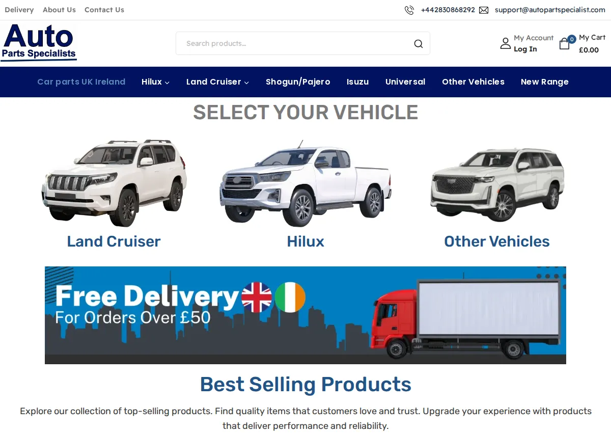 Store homepage