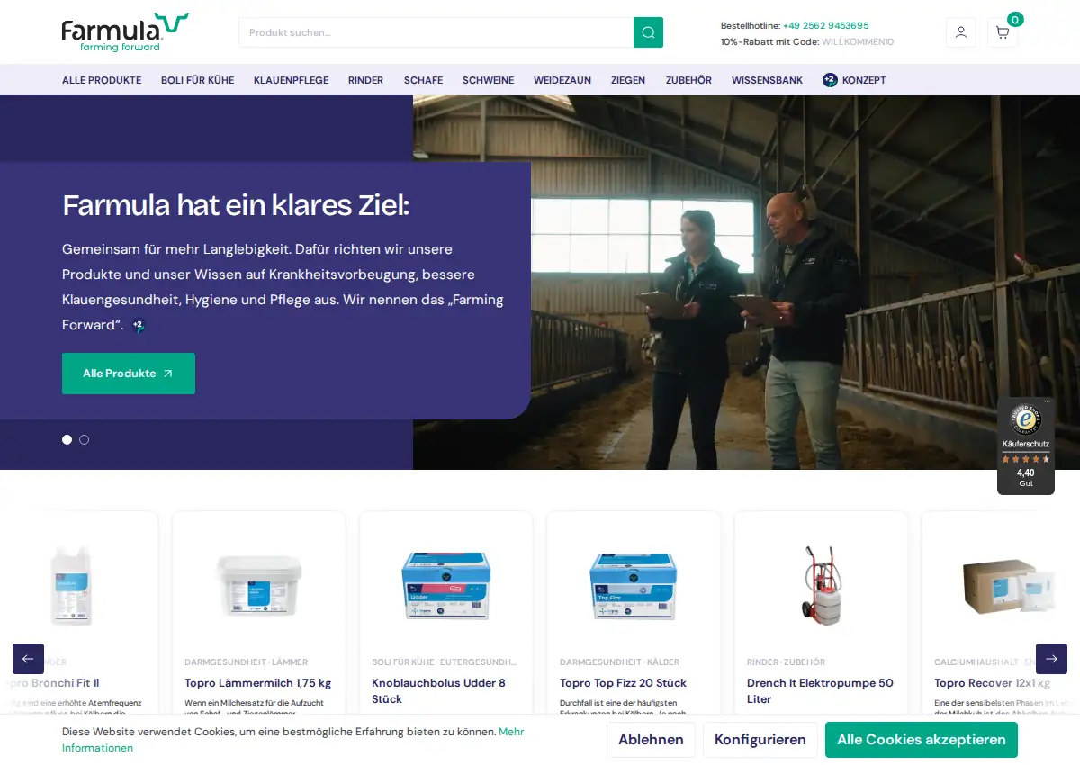 Store homepage