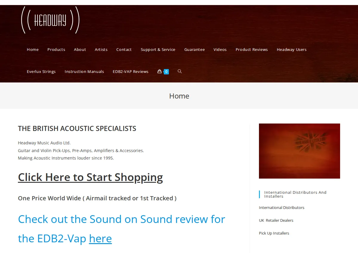Store homepage