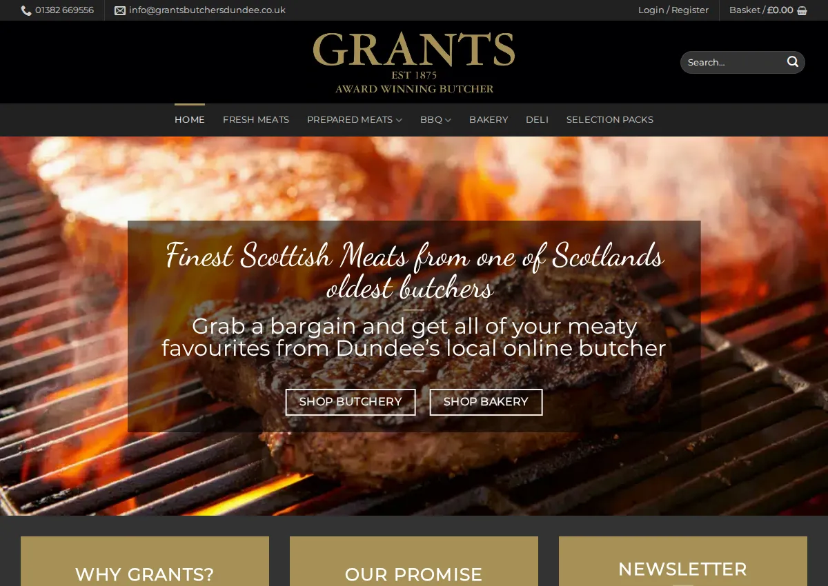 Store homepage