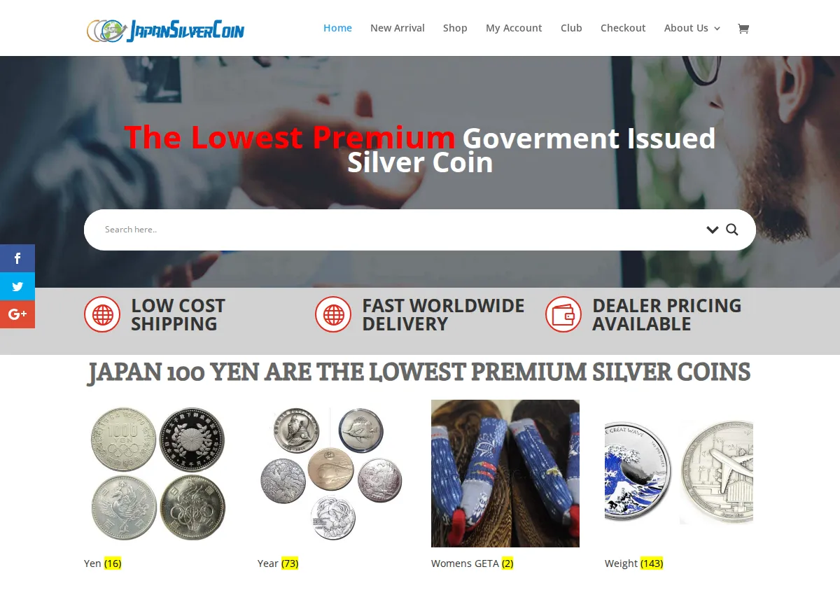 Store homepage