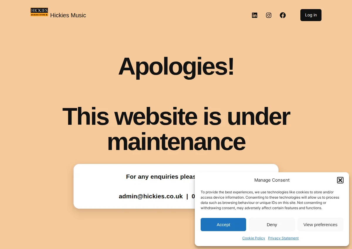 Store homepage