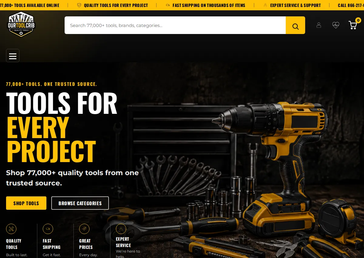 Store homepage